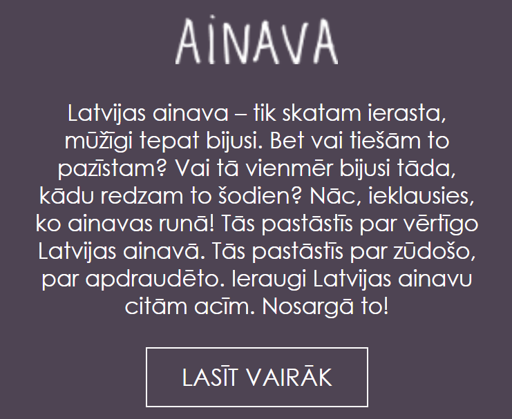 Teksta baneris „Ainava” — ievads par Latvijas ainavu